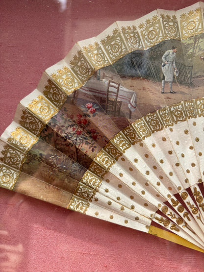 FRAMED ANTIQUE FAN