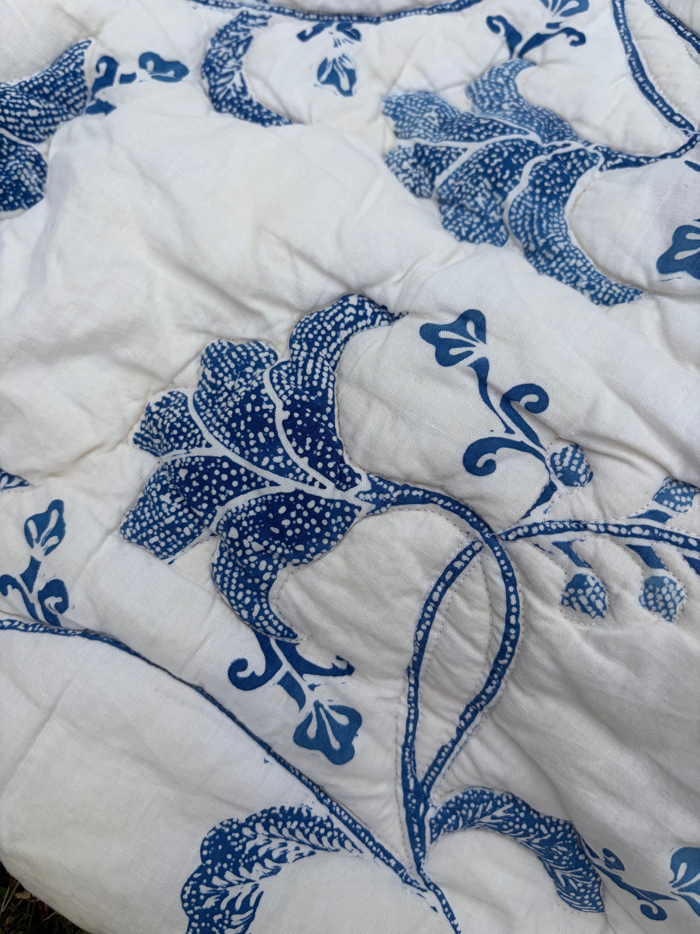 BLUE AND WHITE QUILT