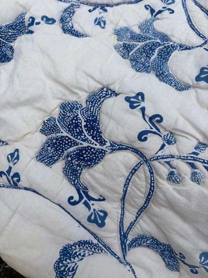 BLUE AND WHITE QUILT