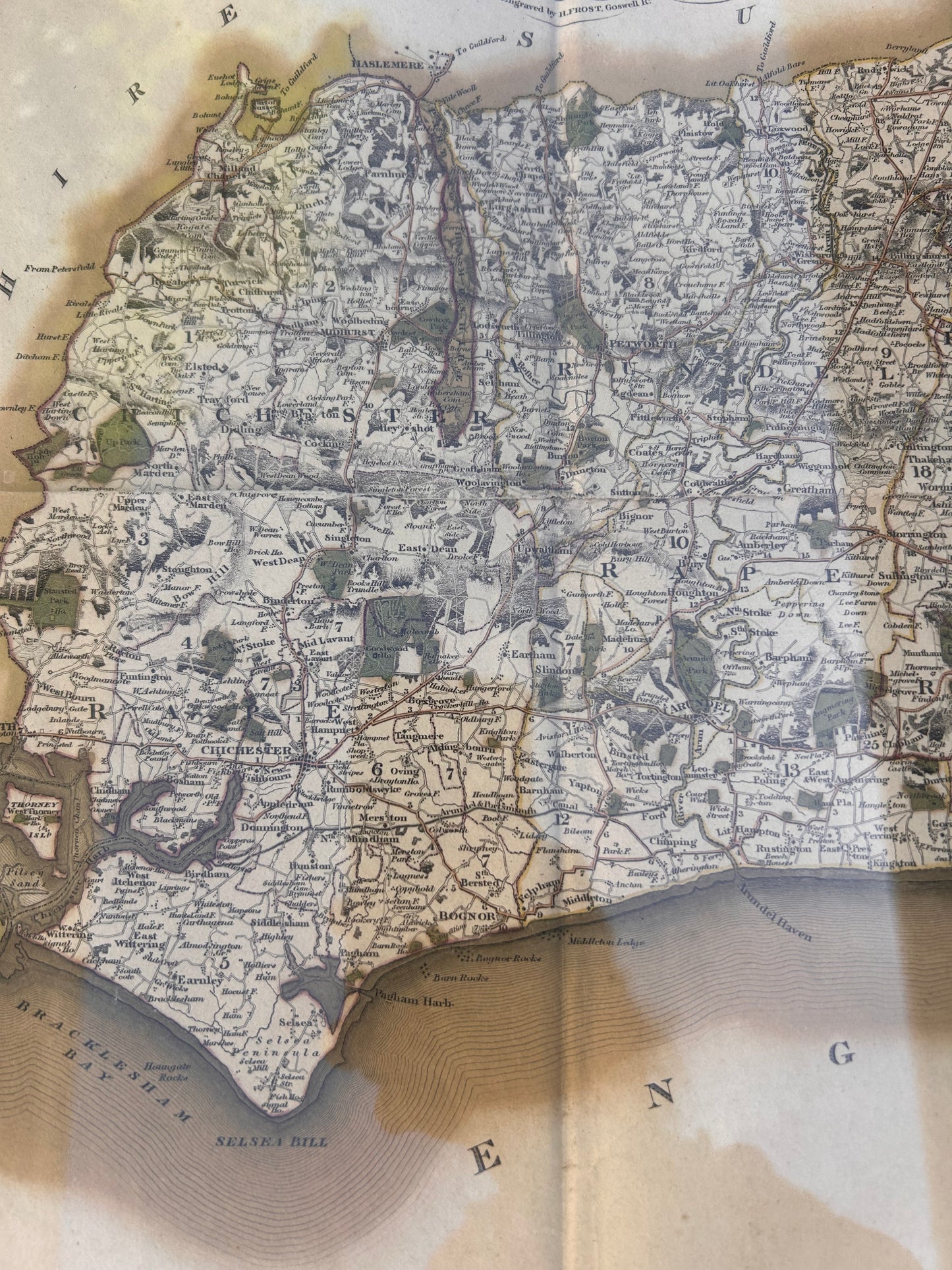 MAP OF SUSSEX