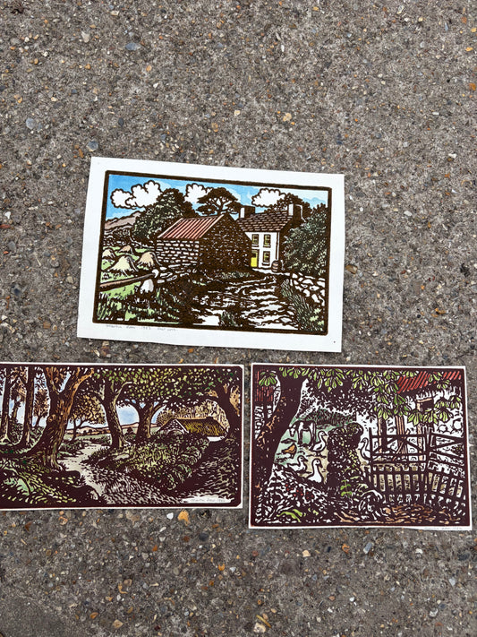 WOODCUTS x 3