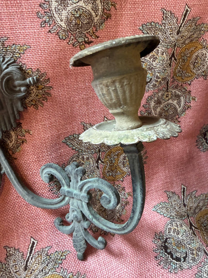 ANTIQUE BRASS WALL SCONCES