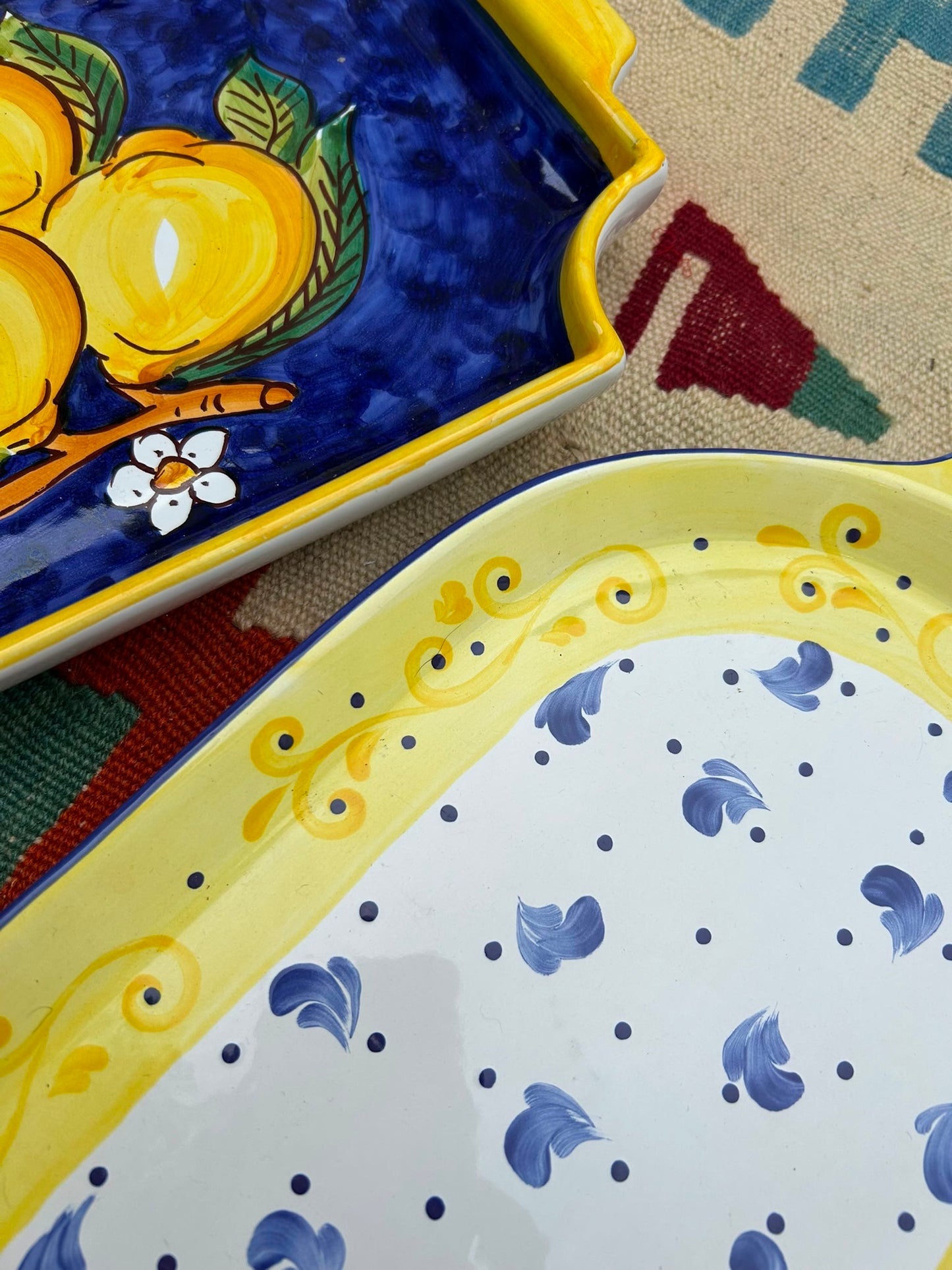 PAINTED CERAMIC TRAYS