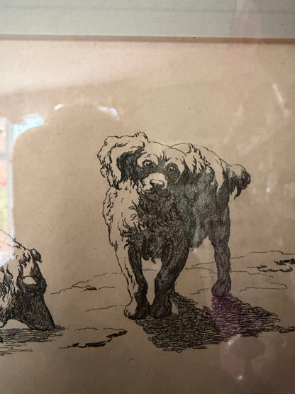SILVER FRAME DOGS PRINT