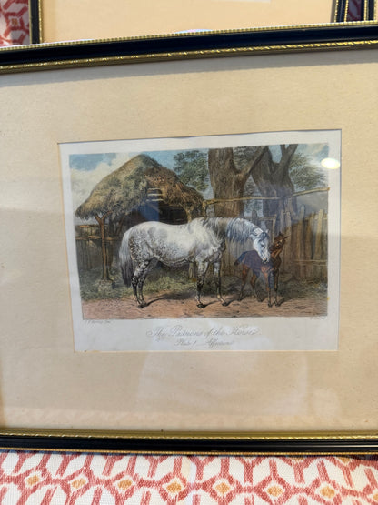 4 ANTIQUE HORSE PRINTS