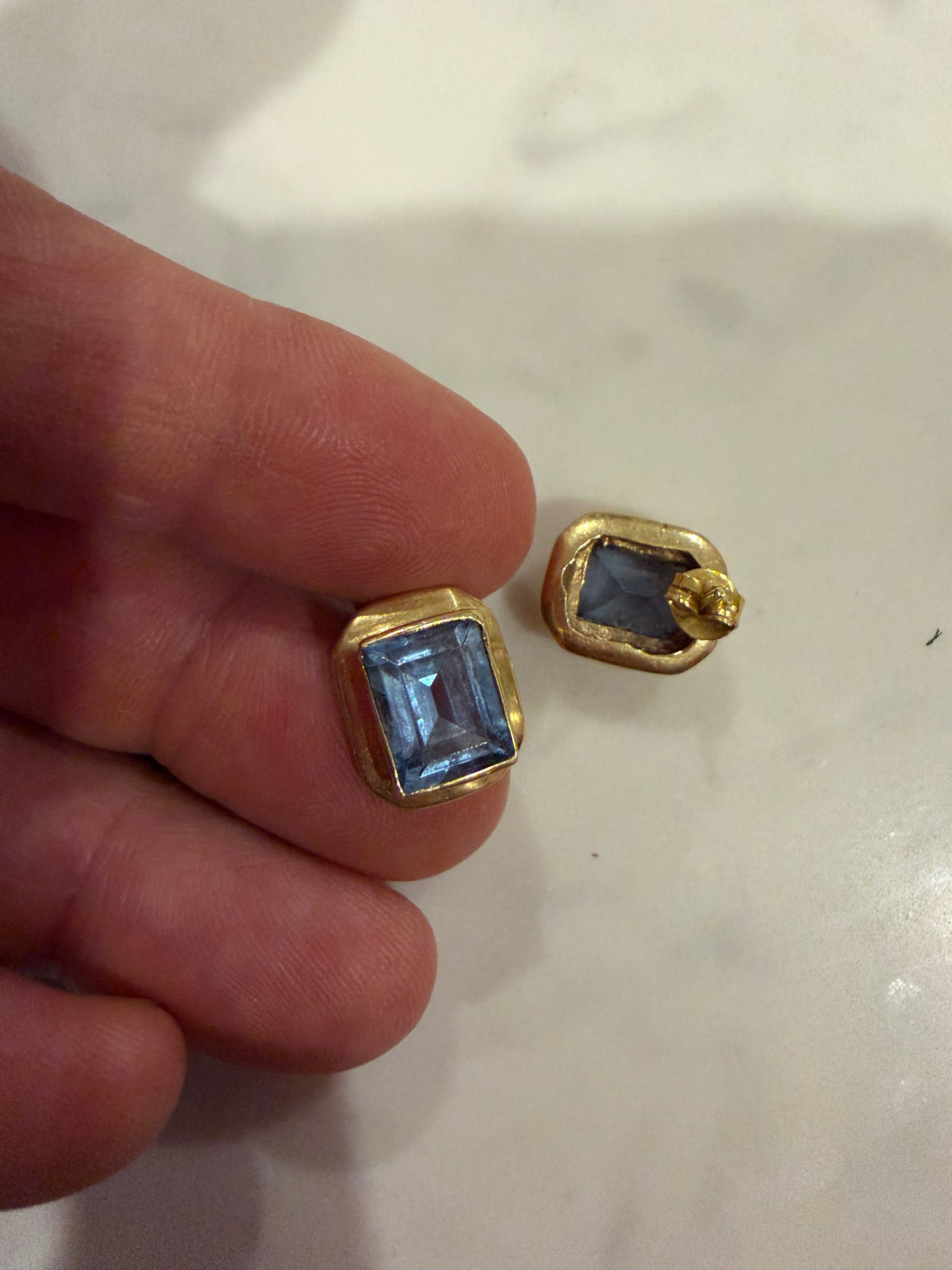 BLUE TOPAZ & GOLD