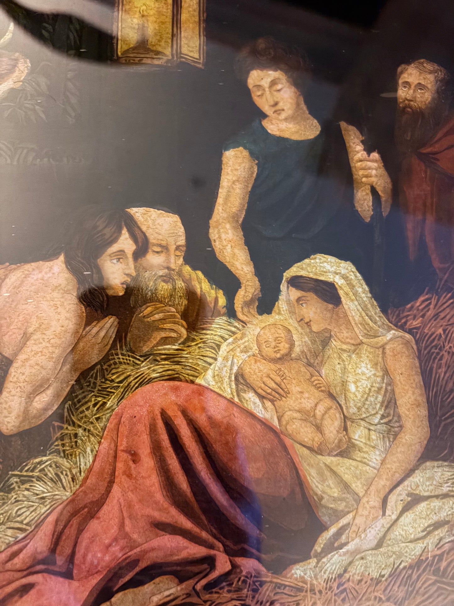 ANTIQUE GLASS PAINTING