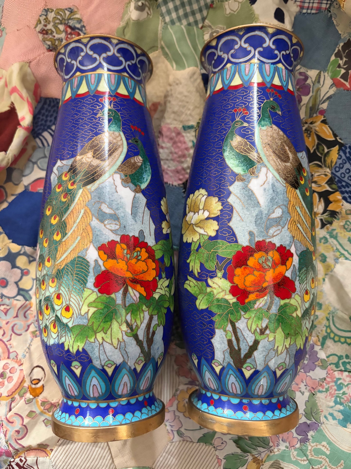 ENAMEL VASES