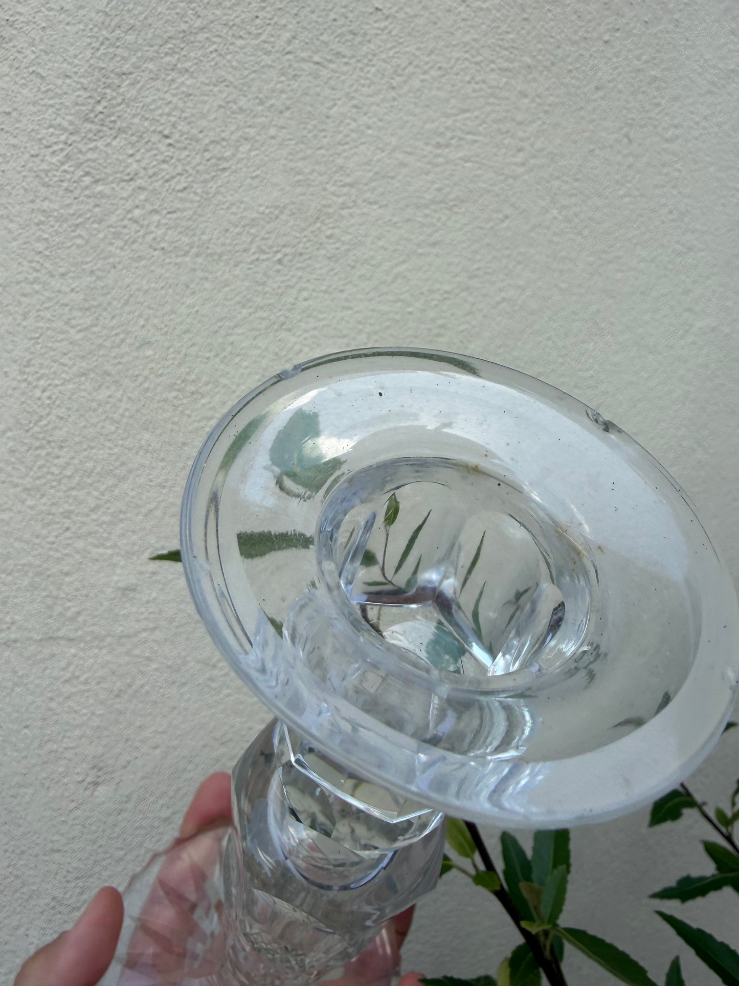 CUT GLASS CANDLESTICKS