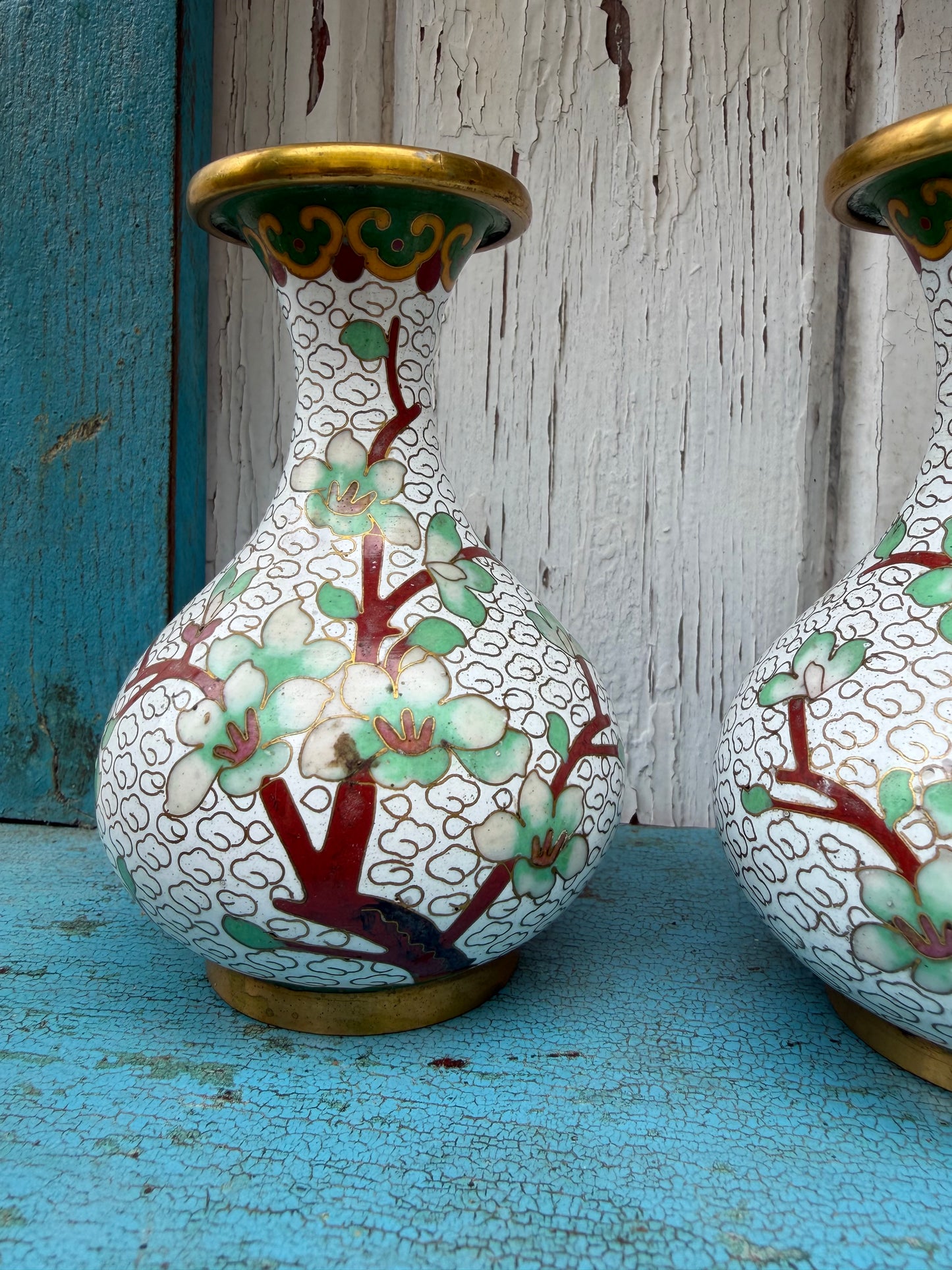 ENAMEL VASES