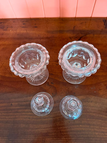 ANTIQUE GLASS POTS