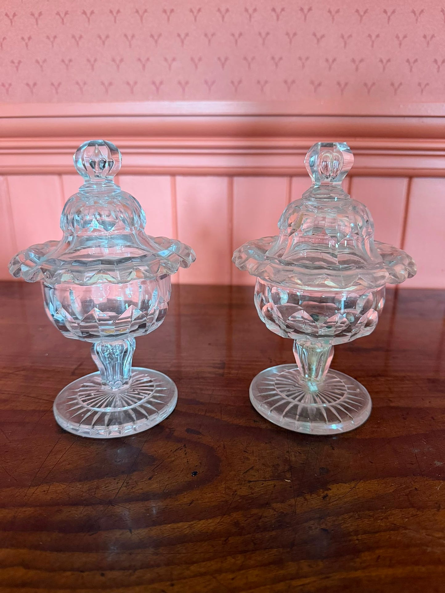 ANTIQUE GLASS POTS