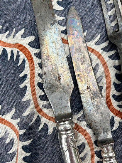 SILVER CARVING SET