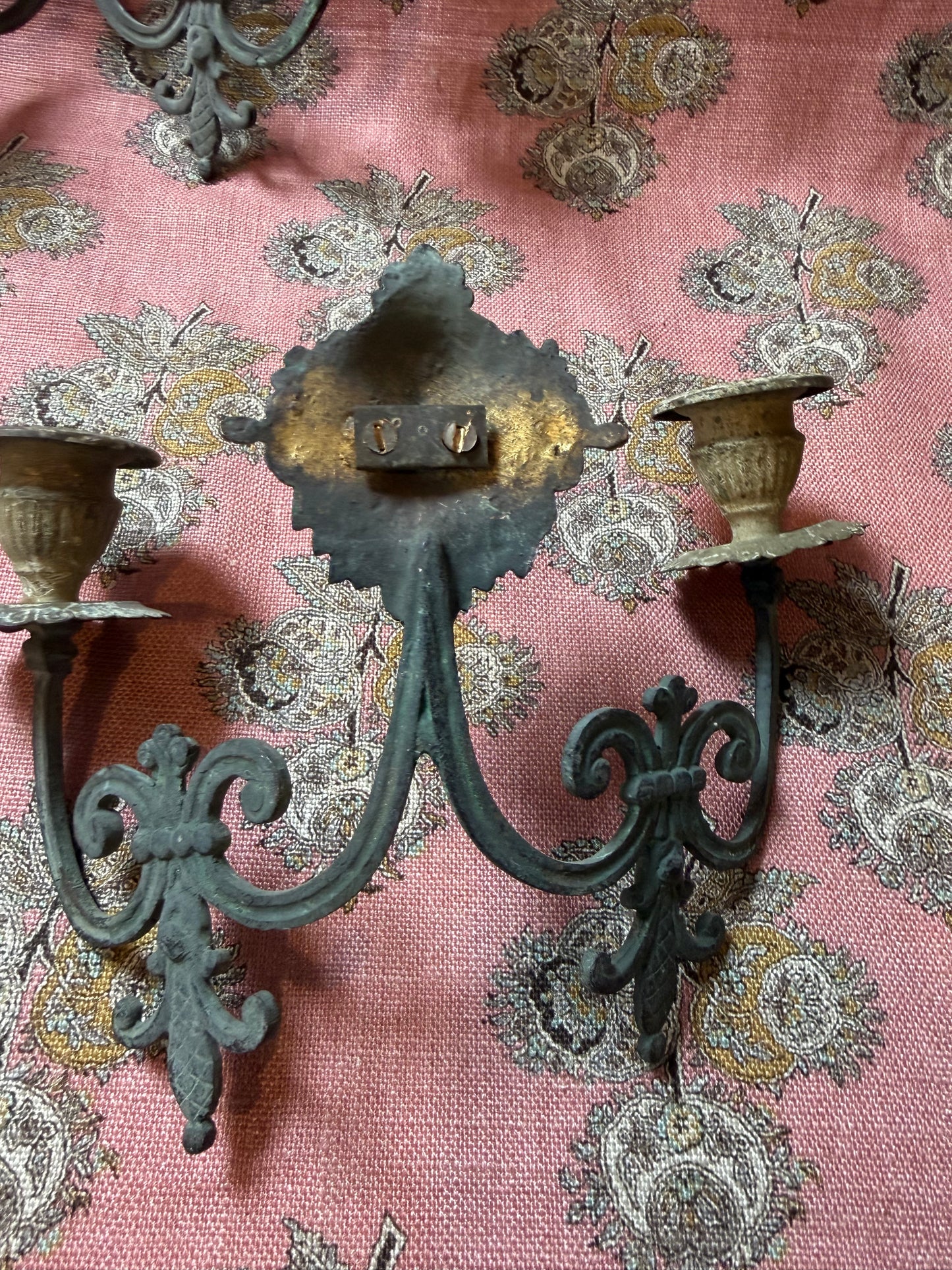 ANTIQUE BRASS WALL SCONCES