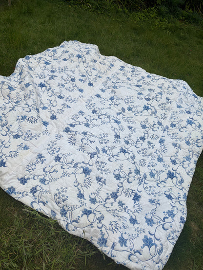 BLUE AND WHITE QUILT