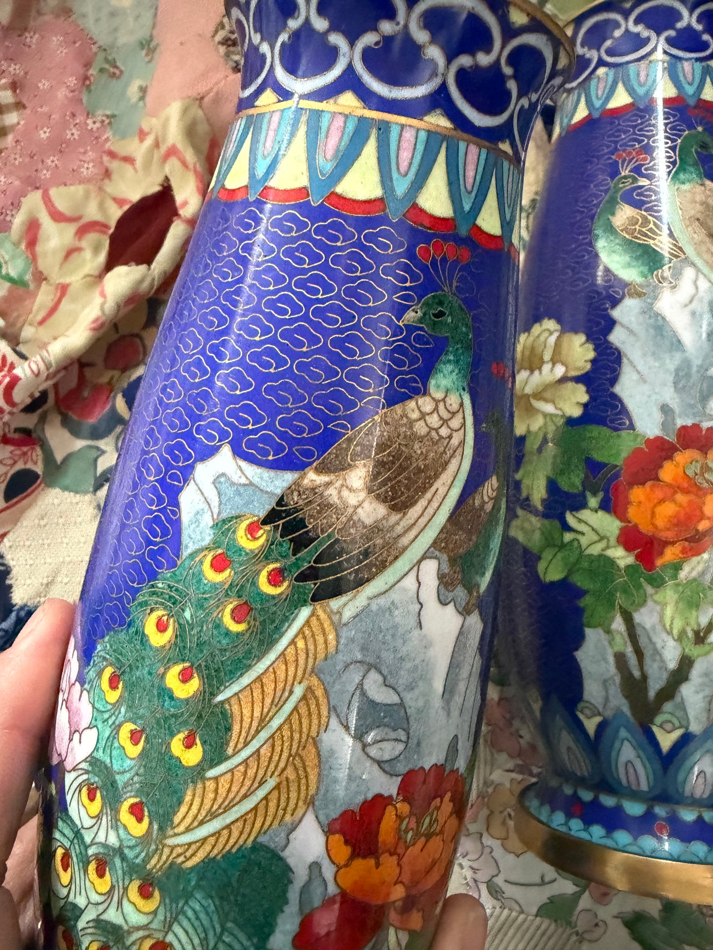 ENAMEL VASES