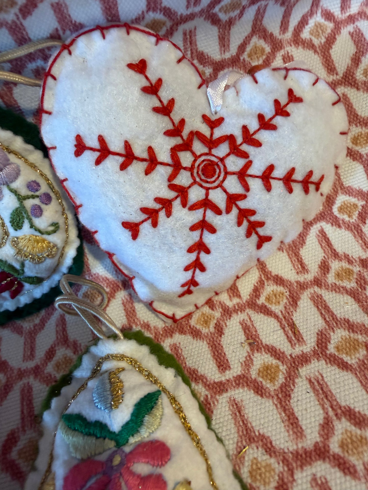 EMBROIDERED TREE DECORATIONS