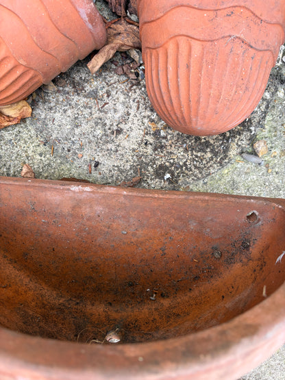 3 TERRACOTTA WALL BASKETS