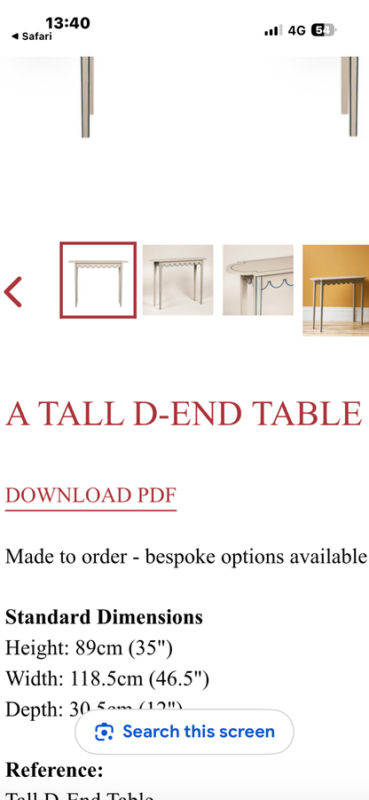 COLEFAX CONSOLE TABLE