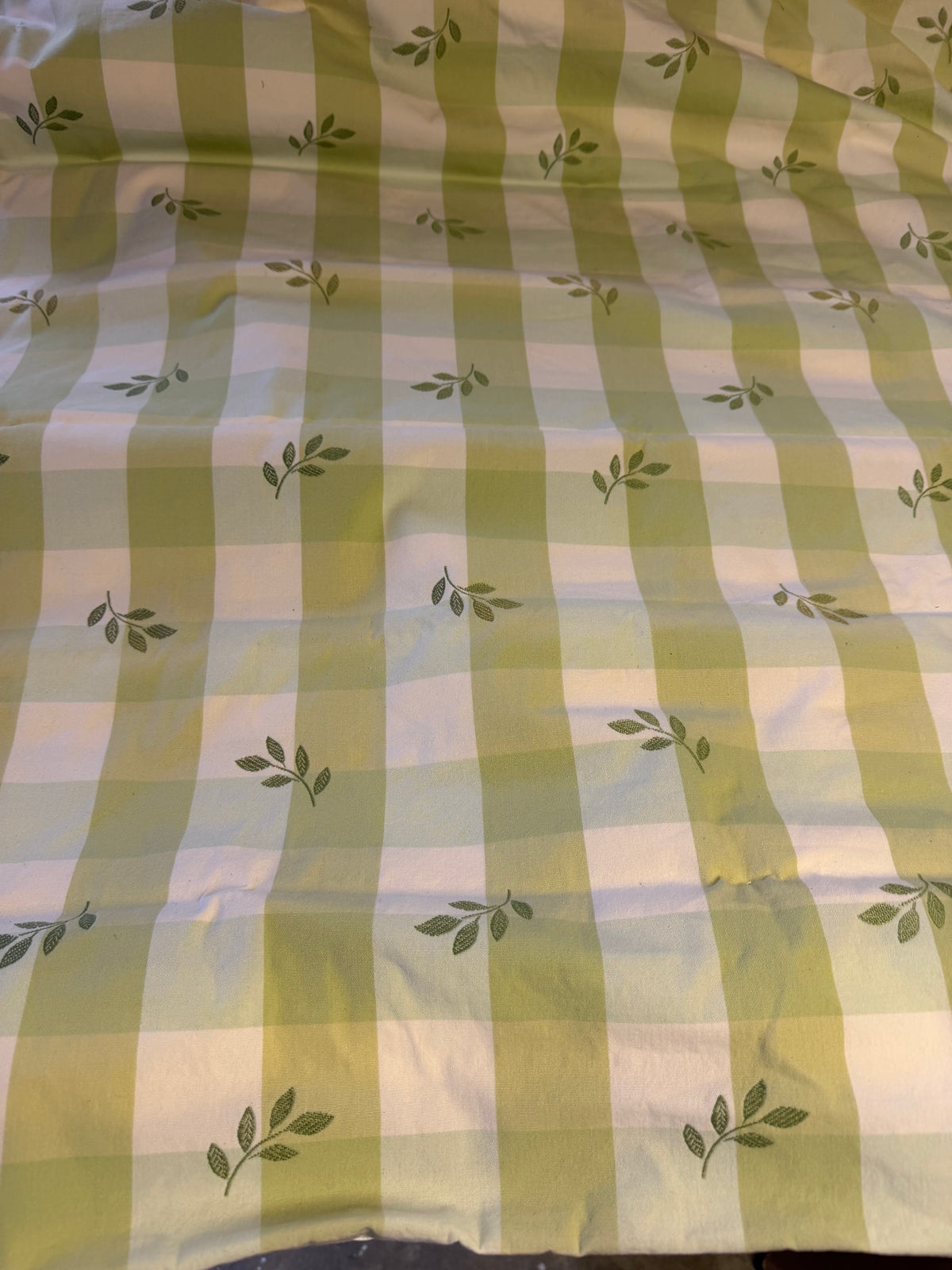 GREEN GINGHAM BLINDS