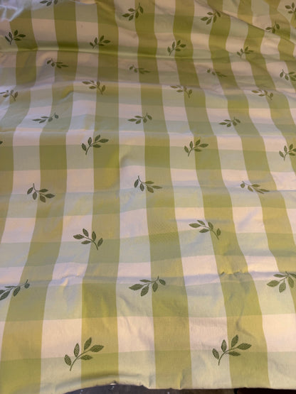 GREEN GINGHAM BLINDS