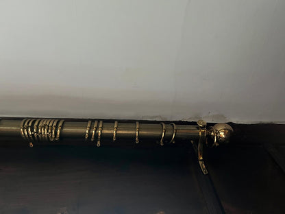 2 BRASS CURTAIN POLES