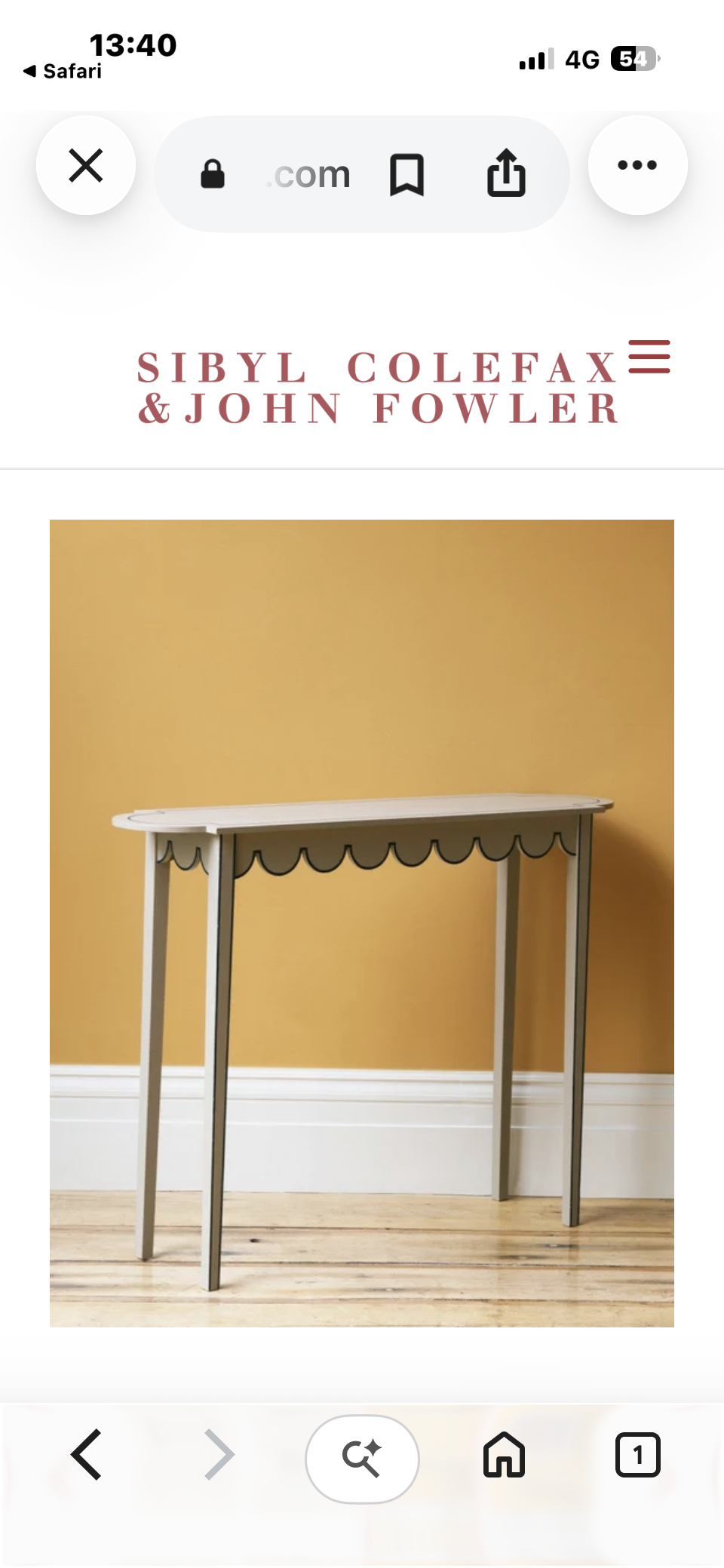 COLEFAX CONSOLE TABLE