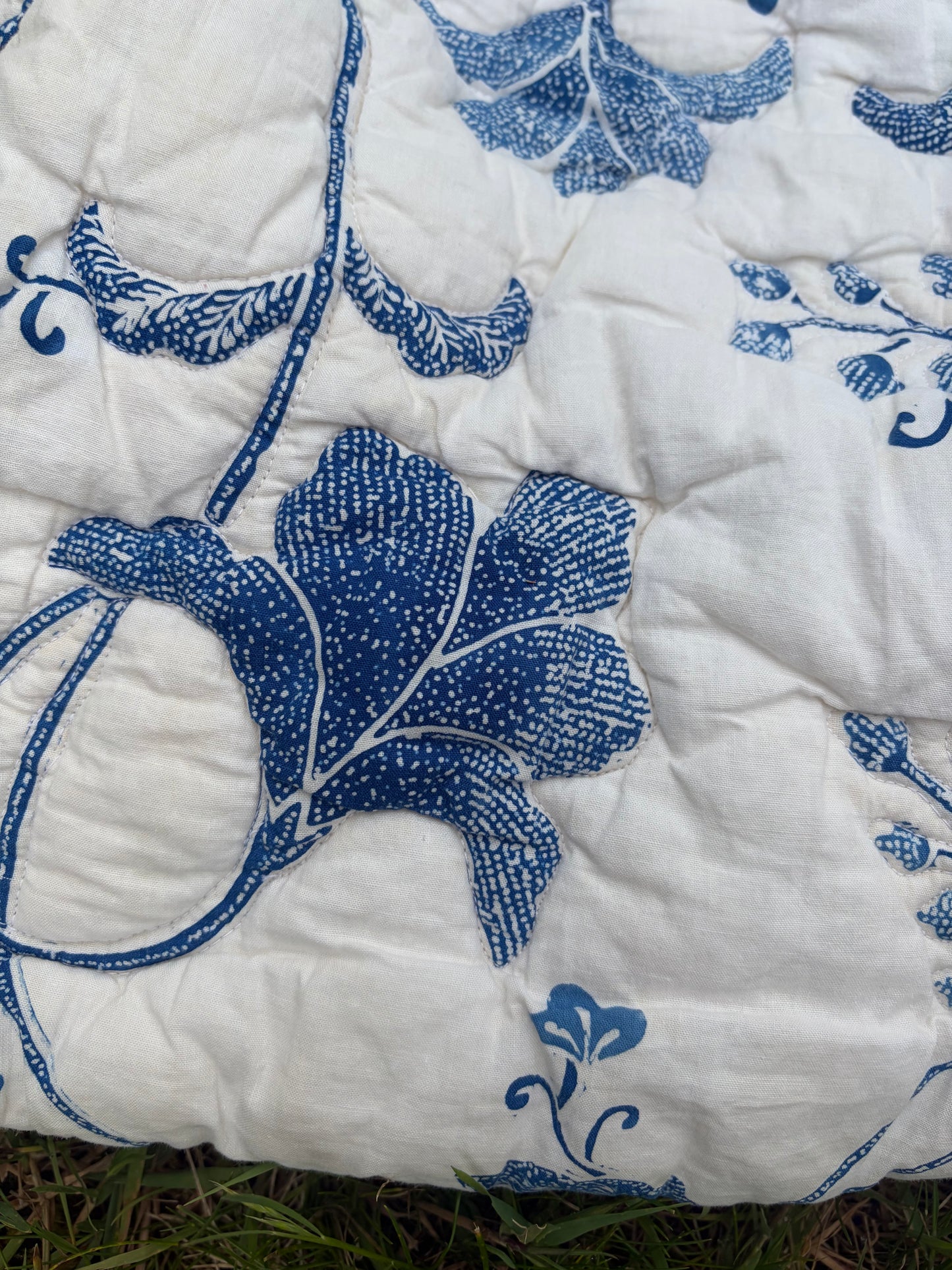 BLUE AND WHITE QUILT