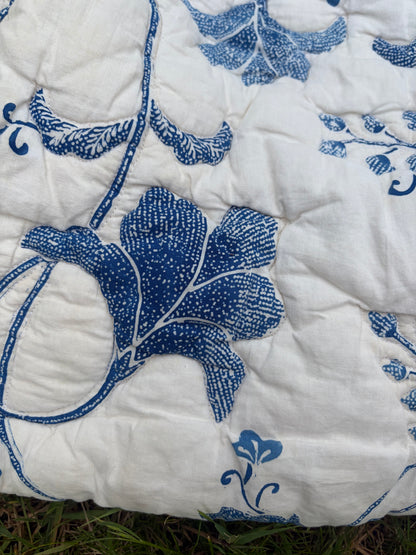 BLUE AND WHITE QUILT