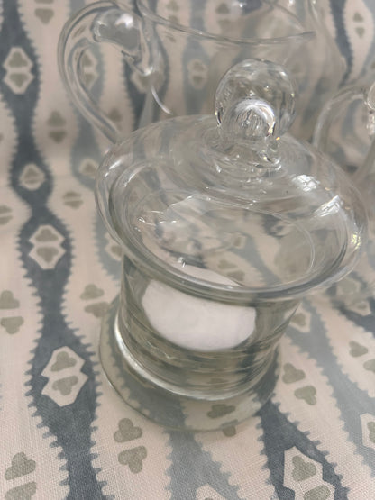 SIX GLASS JUGS/POTS