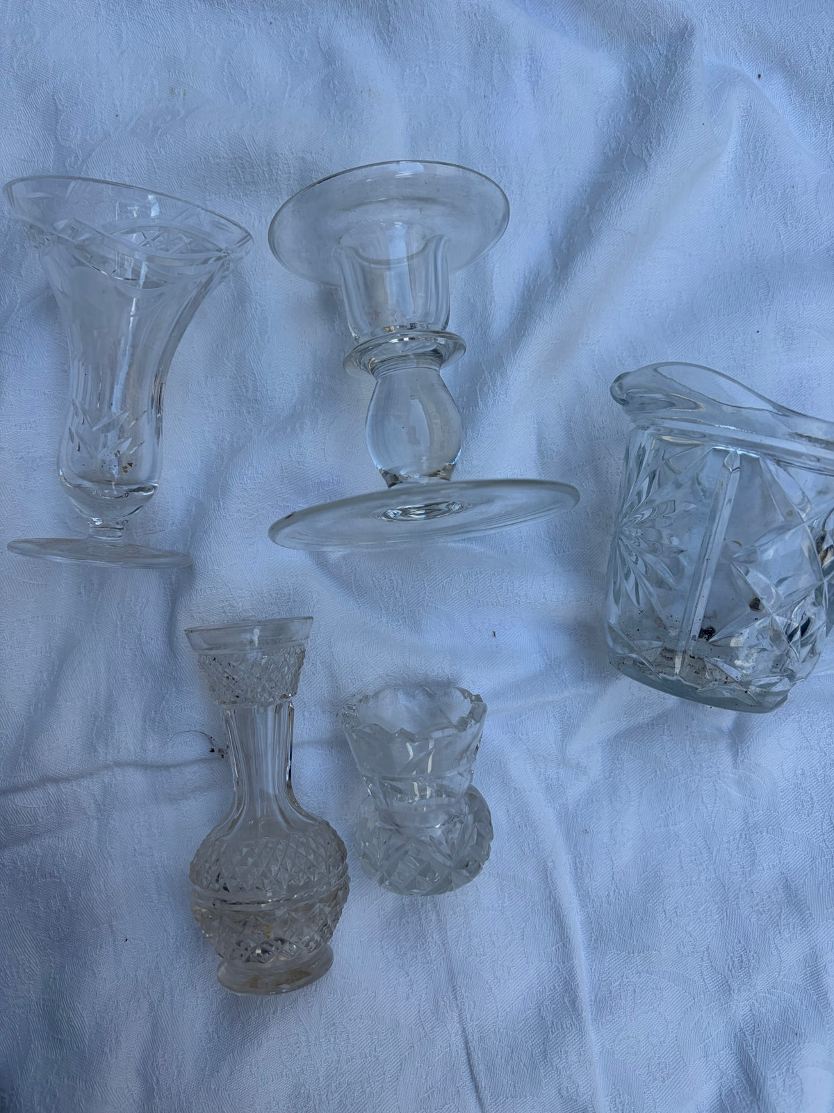 5 VINTAGE GLASS PIECES