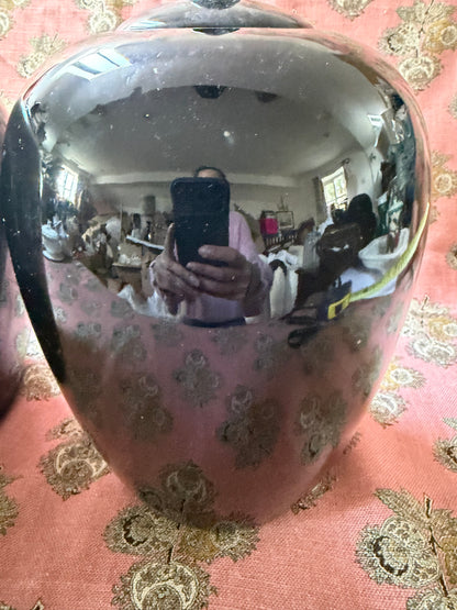 Two large lidded pots