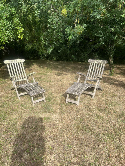PAIR OF SUN LOUNGERS