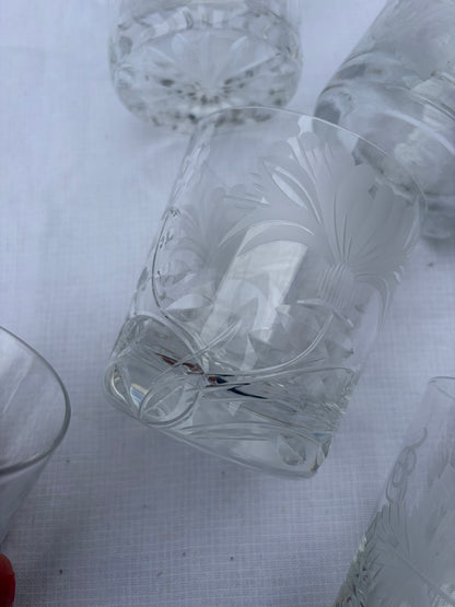 ETCHED WATER GLASSES