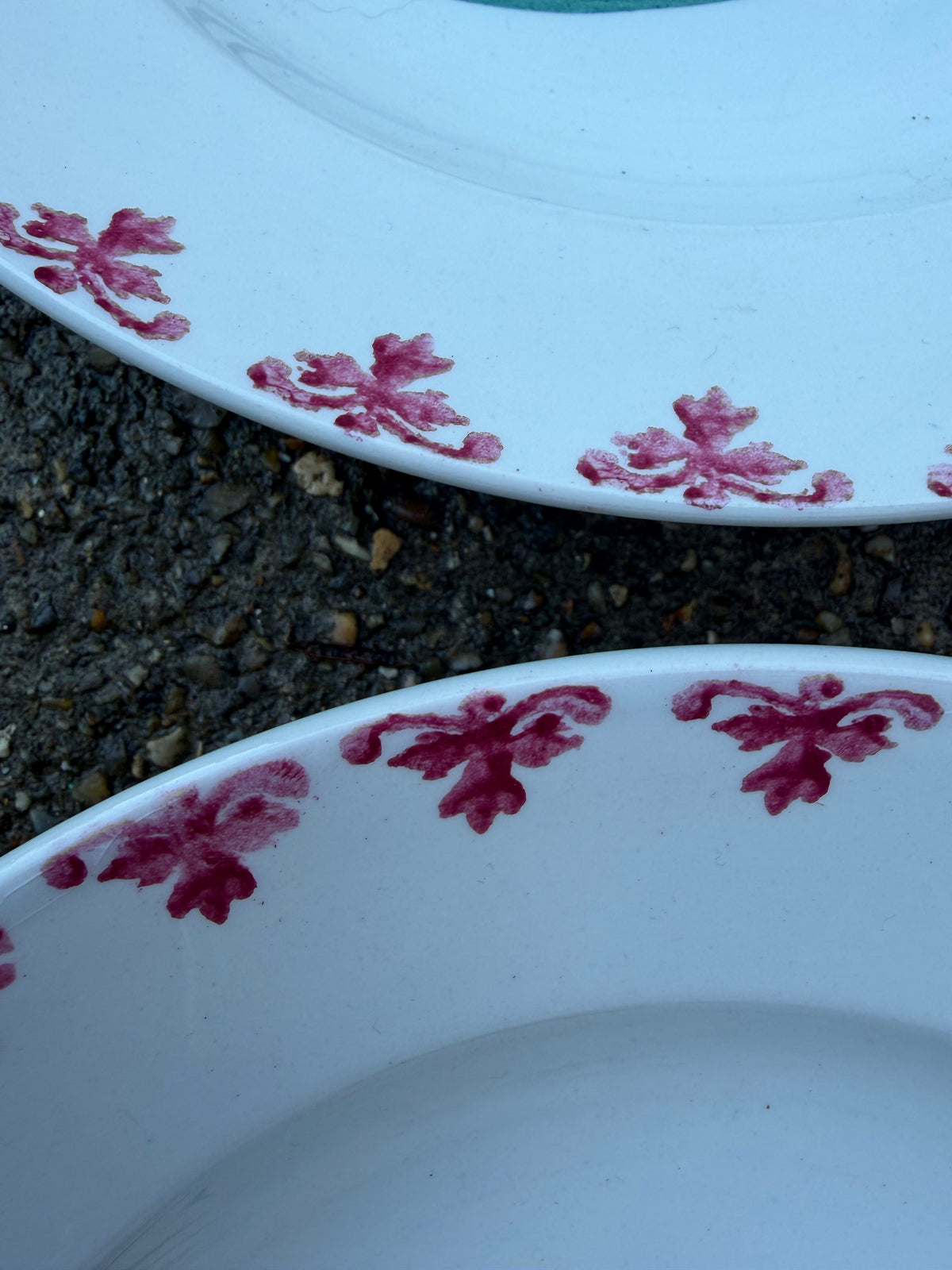 BLOCK PRINTED SHALLOW BOWLS
