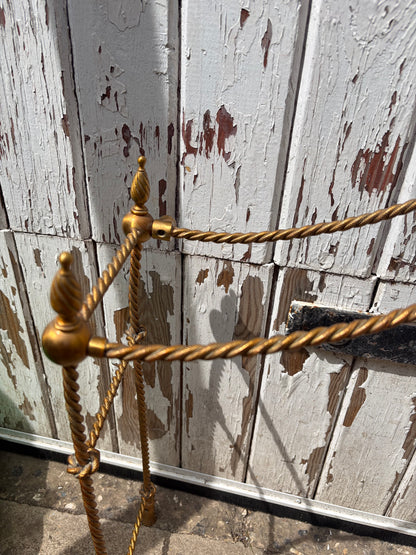 SET OF BRASS SHELVES