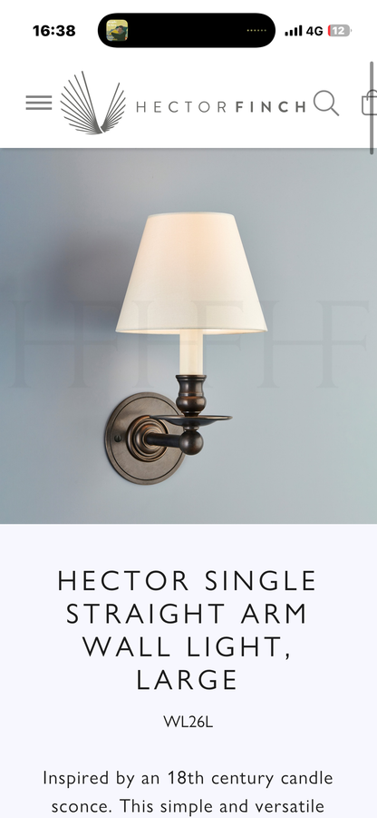 HECTOR FINCH WALL LAMPS