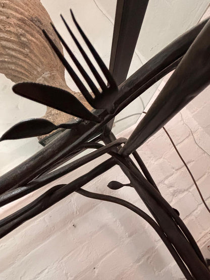 METAL & GLASS TABLE