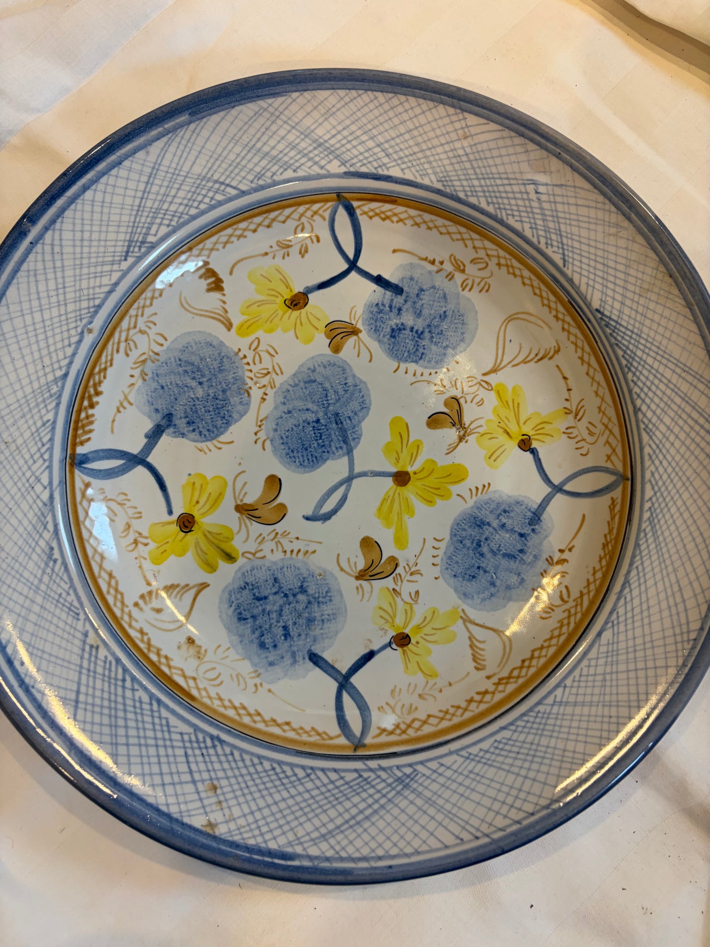 LARGE HAND PAINTED PLATE