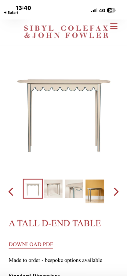 COLEFAX CONSOLE TABLE