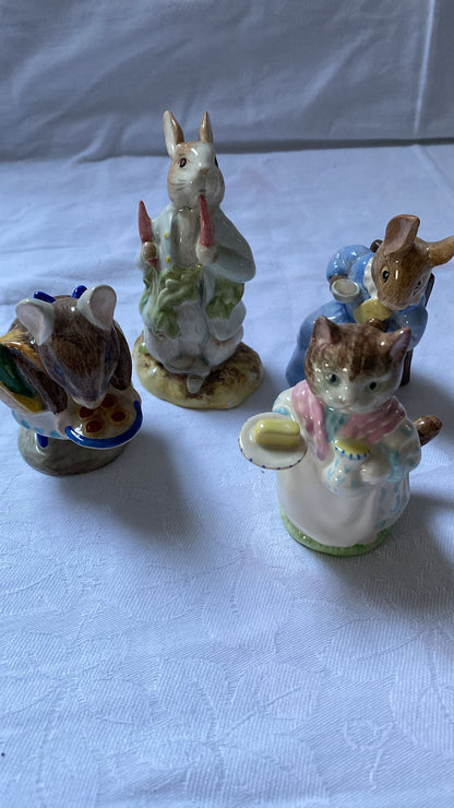 BEATRIX POTTER FIGURES ON