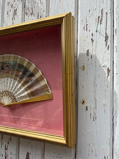 FRAMED ANTIQUE FAN