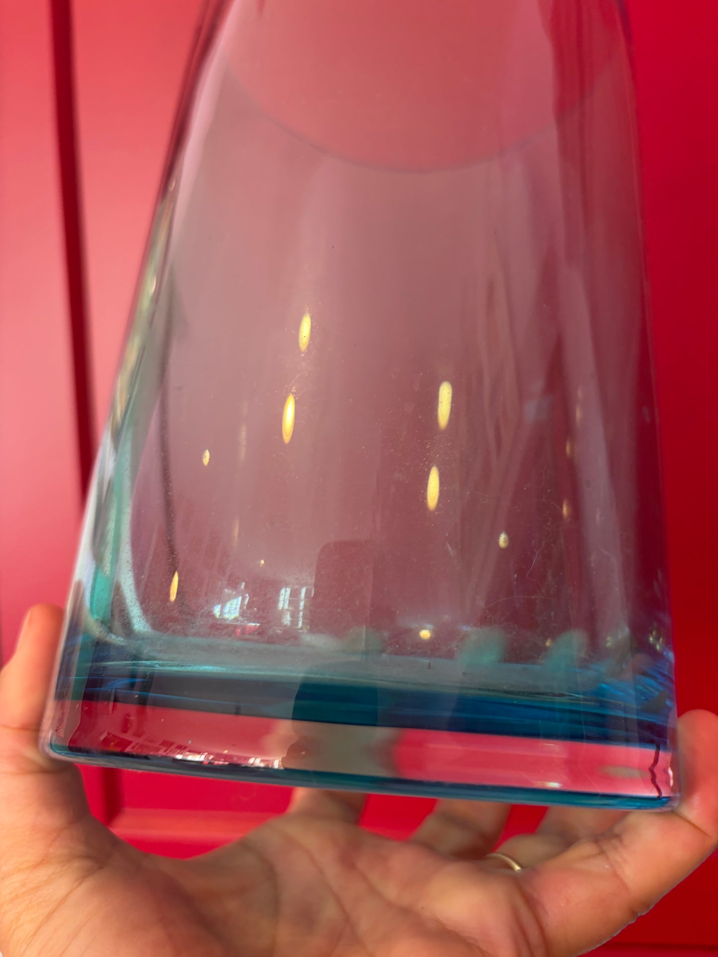 BLUE GLASS VASE