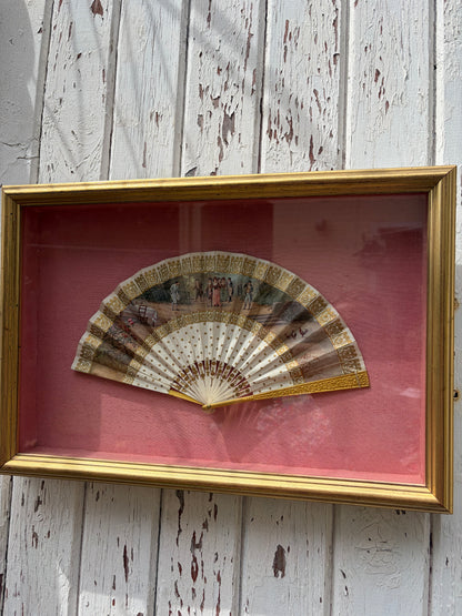 FRAMED ANTIQUE FAN