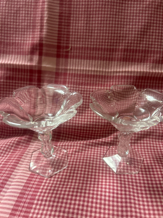 GLASS SALT CELLARS