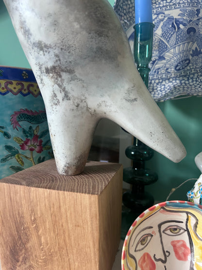 STONE SCULPTURE OF AN OWL