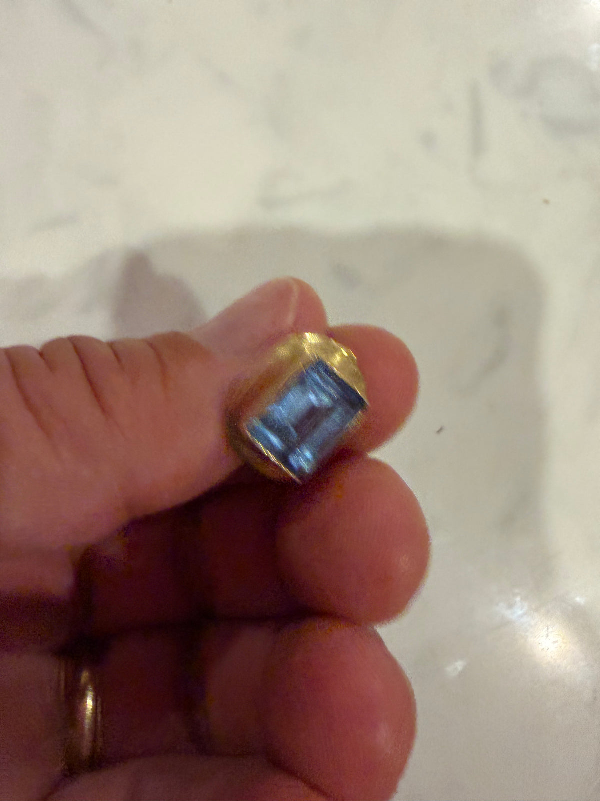 BLUE TOPAZ & GOLD