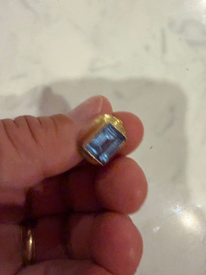 BLUE TOPAZ & GOLD