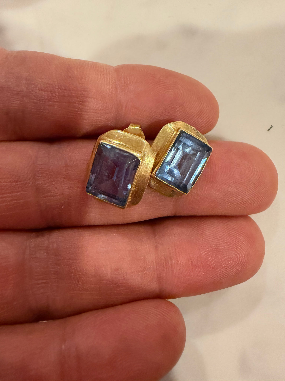 BLUE TOPAZ & GOLD