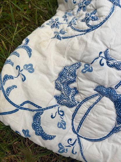 BLUE AND WHITE QUILT